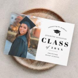 Ankündigung des Abschlusses "Minimal Type Foto"