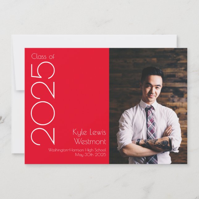 Ankündigung des Abschlusses "Red White School Colo (Vorderseite)