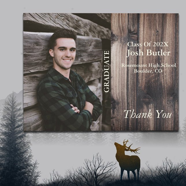 Ankündigung des Abschlusses und vielen Dank Postkarte (Von Creator hochgeladen)