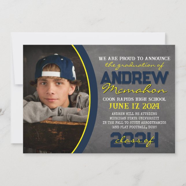 Ankündigung des Abschlusses von Navy und Yellow Ch (Vorderseite)