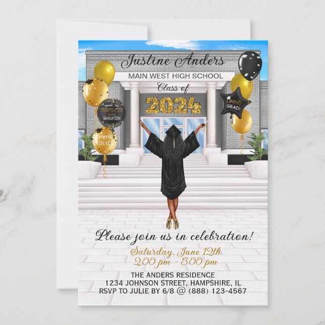 Ankündigung des afroamerikanischen Abschlusses (Vorderseite)