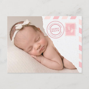 Ankündigung des Baby Boy für Neugeborene Postkarte