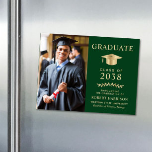Ankündigung des eleganten Foto Green Gold Abschlus