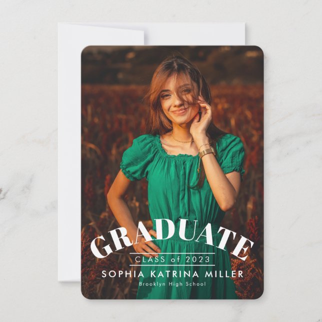 Ankündigung des Foto-Abschlusses (Vorderseite)