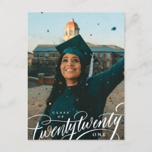 Ankündigung des Foto-Abschlusses der Klasse Postca Postkarte