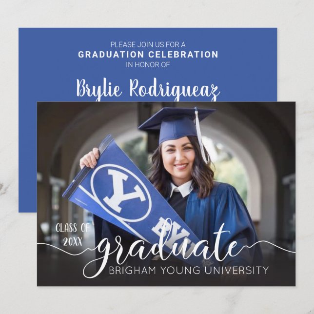 Ankündigung des Fotos für elegante Script-Abschlus (Vorne/Hinten)