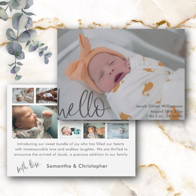 Ankündigung des Fotos "Modern Simple Hello Baby" (Von Creator hochgeladen)