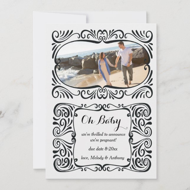 Ankündigung des Fotos Schwangerschaft (Vorderseite)