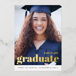 Ankündigung des Graduate Foto of Modern Gold Foil