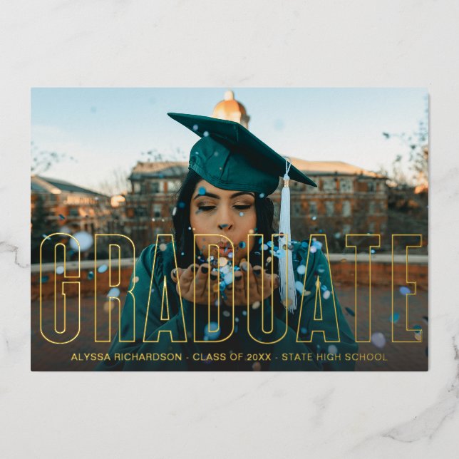 Ankündigung des Graduate-Fotos für Gold Foil (Vorderseite)