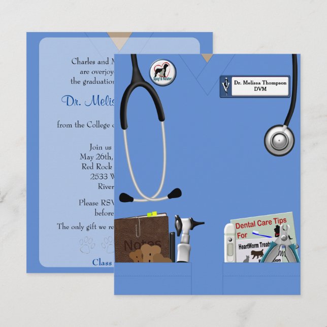 Ankündigung des Graduate of Veterinary Medicine (Vorne/Hinten)