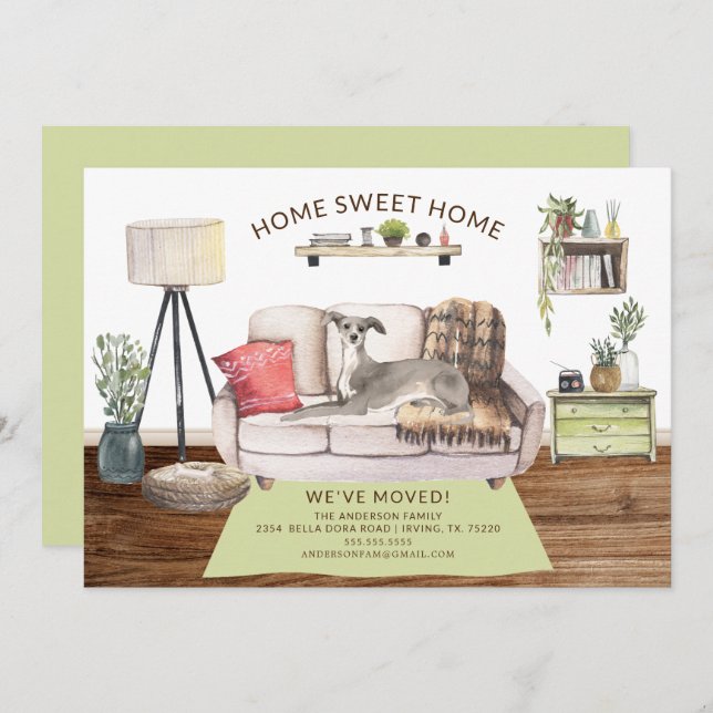 Ankündigung des Greyhound Hund Moving (Vorne/Hinten)