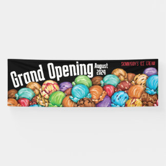 Ankündigung des Großen Eröffnungsfonds für Eiskrem Banner