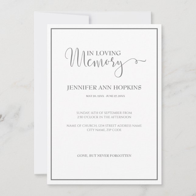 Ankündigung des klassischen Gedenkens (Vorderseite)