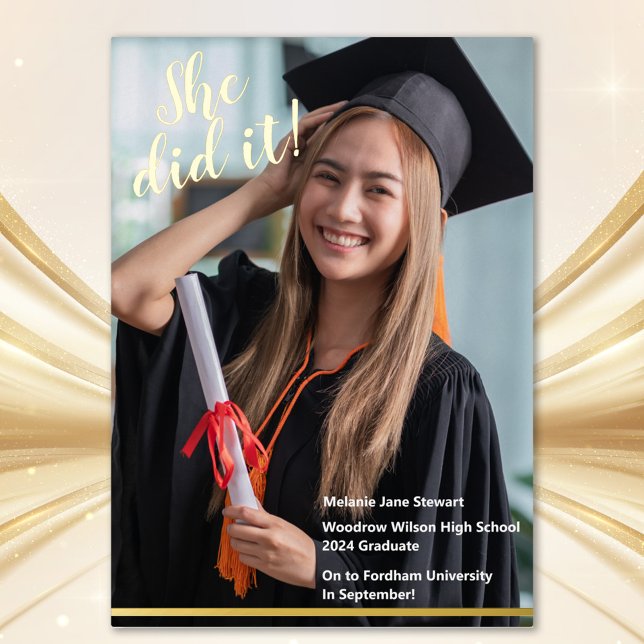 Ankündigung des klassischen Graduate Foto (Von Creator hochgeladen)