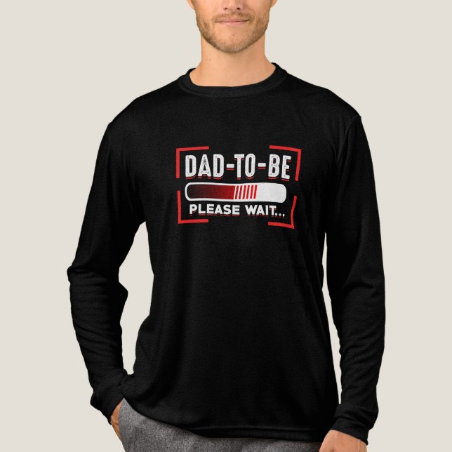 Ankündigung des künftigen Vaters bitte warten Tri-Blend Shirt (Vorderseite)