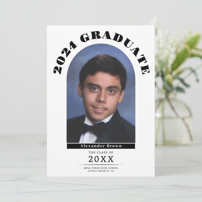 Ankündigung des modernen Abschluss Graduate Foto (Stehend Vorderseite)