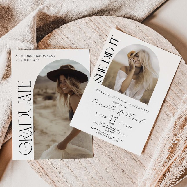 Ankündigung des modernen Arch Foto Abschluss (Von Creator hochgeladen)