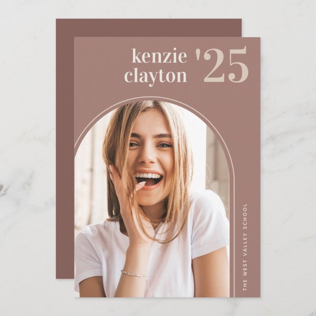 Ankündigung des modernen Arch Foto Abschluss (Vorne/Hinten)