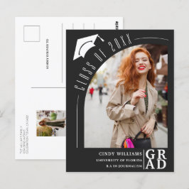 Ankündigung des modernen Arch Foto Schwarzer Absch Postkarte