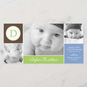 Ankündigung des modernen Baby-Erstgeborenen