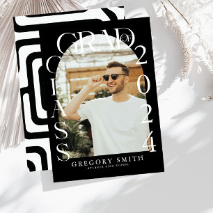 Ankündigung des modernen Boho Arch Foto Abschluss