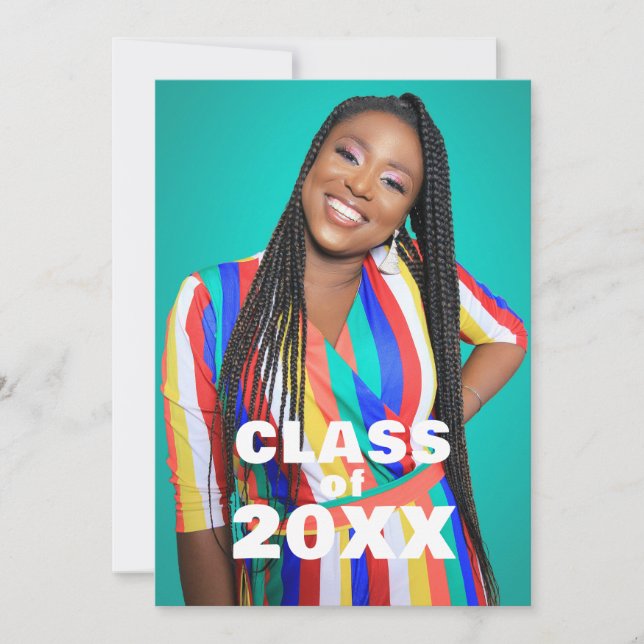Ankündigung des modernen Fotos Class 20XX Abschlus (Vorderseite)
