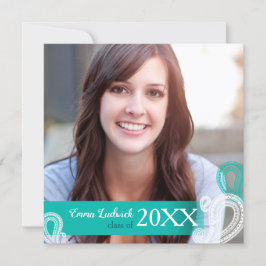 Ankündigung des modernen Paisley Abschluss Foto