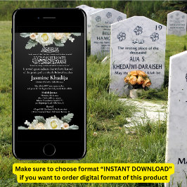 Ankündigung des muslimischen Todes Frau Janaza Geb