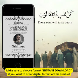 Ankündigung des muslimischen Todes Male Janaza Geb