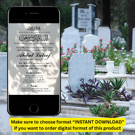 Ankündigung des muslimischen Todes Male Janaza Geb