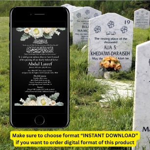 Ankündigung des muslimischen Todes Male Janaza Geb