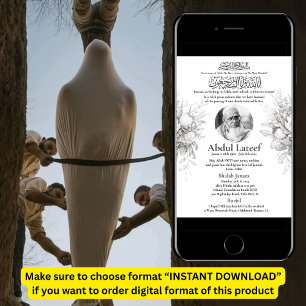 Ankündigung des muslimischen Todes Male Janaza Geb