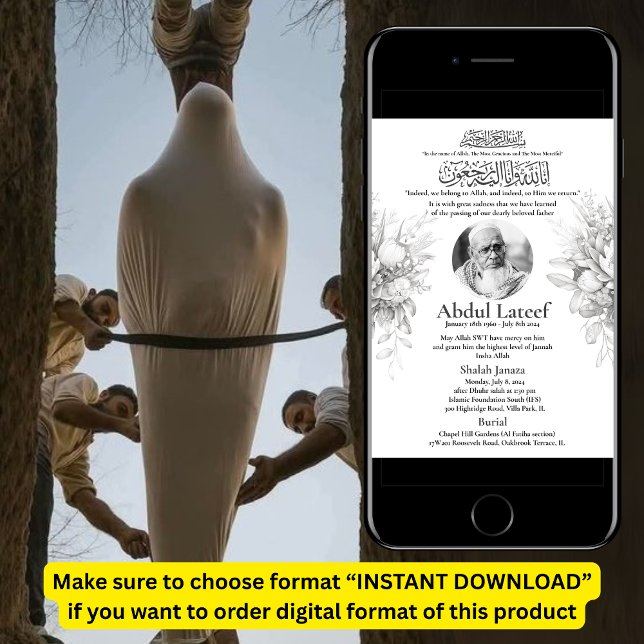 Ankündigung des muslimischen Todes Male Janaza Geb (Von Creator hochgeladen)