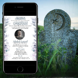 Ankündigung des muslimischen Todes Male Janaza Geb