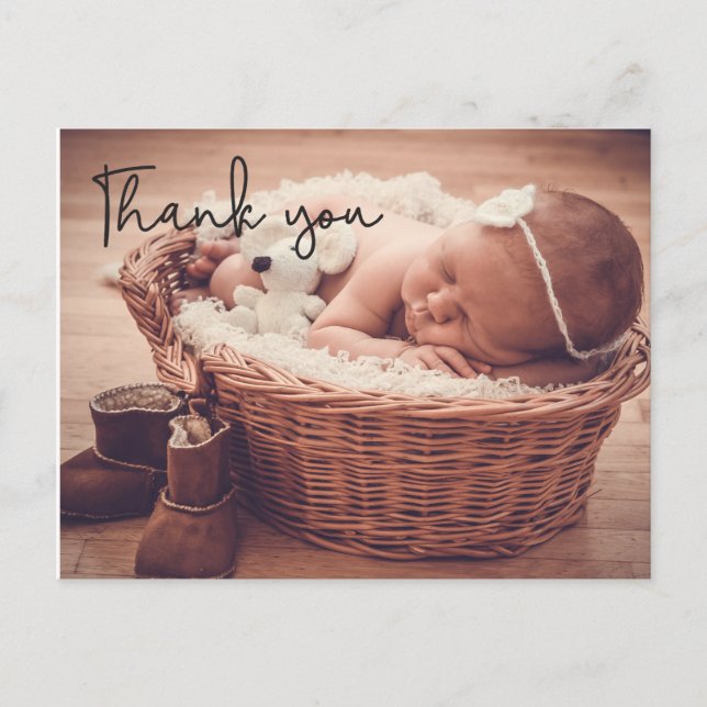 Ankündigung des personalisierten Baby-Fotos, viele Postkarte (Vorderseite)