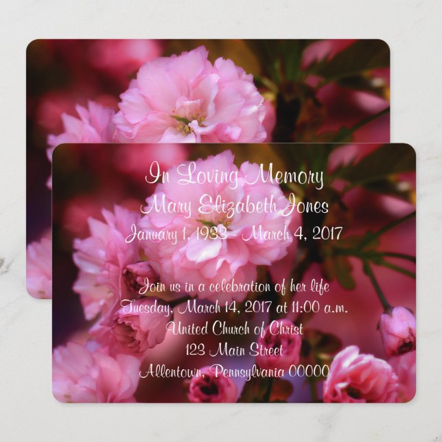 Ankündigung des Rosa-Kirsche-Gedenkens (Vorne/Hinten)