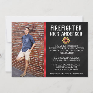 Ankündigung des trendy Firefighter School Abschlus