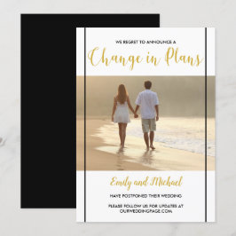 Ankündigung des verspäteten Hochzeitsschwarz-Gold-