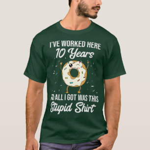 Ankündigung des zehnjährigen Arbeitsjubiläums T-Shirt