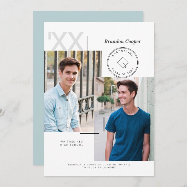 Ankündigung des zeitgenössischen Cap-Abschlusses (Vorne/Hinten)