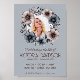 Ankündigung digitaler Beerdigung Sofortdownload Poster