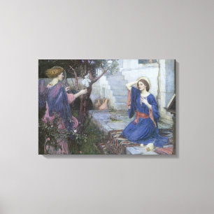 Ankündigung durch JW Waterhouse, Viktorianisch Fi Leinwanddruck