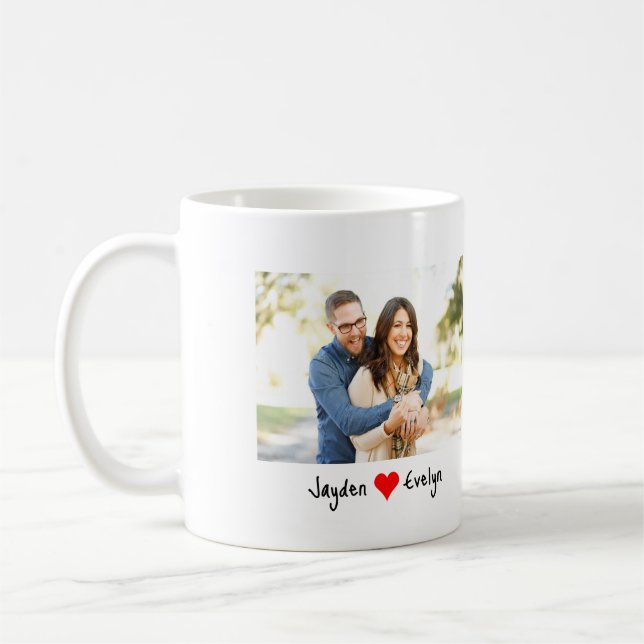 Ankündigung einander seit dem Jubiläum Custom Foto Kaffeetasse (Links)