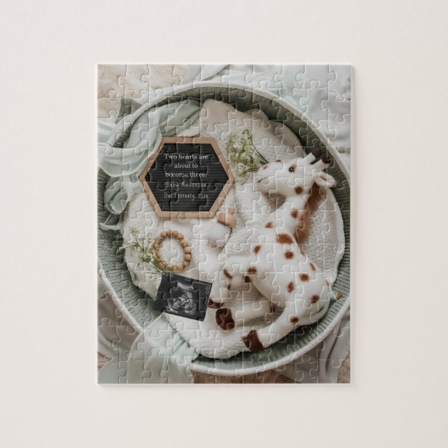 Ankündigung einer eleganten weißen Giraffe (Vertikal)