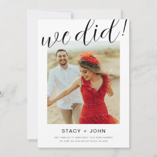 Ankündigung einer Hochzeit in Foto