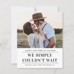 Ankündigung einer Hochzeitsfeier im Foto