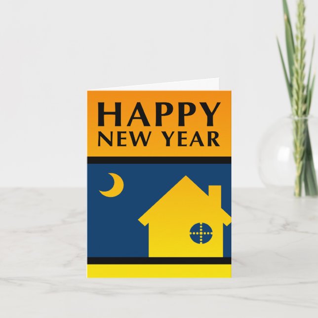 Ankündigung einer neuen Adresse für glückliches ne (Vorderseite)