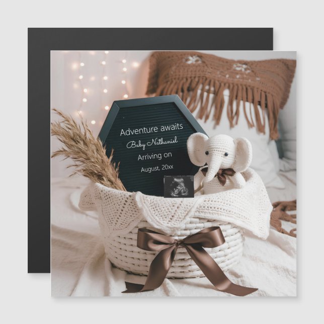 Ankündigung einer neutralen Schwangerschaft von Bo (Vorne/Hinten)