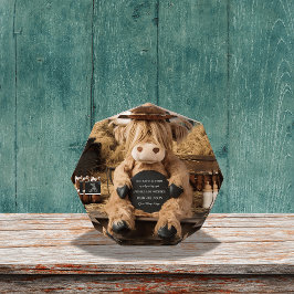 Ankündigung einer Schwangerschaft im Hochland Fotoblock